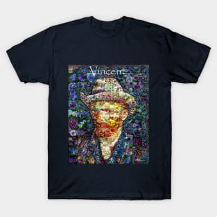 Vincent van Gogh Flower Mosaic of the great Master T-Shirt